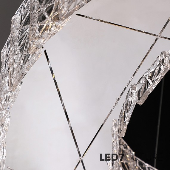 Loft Industry Modern - Crack Glass Chandelier